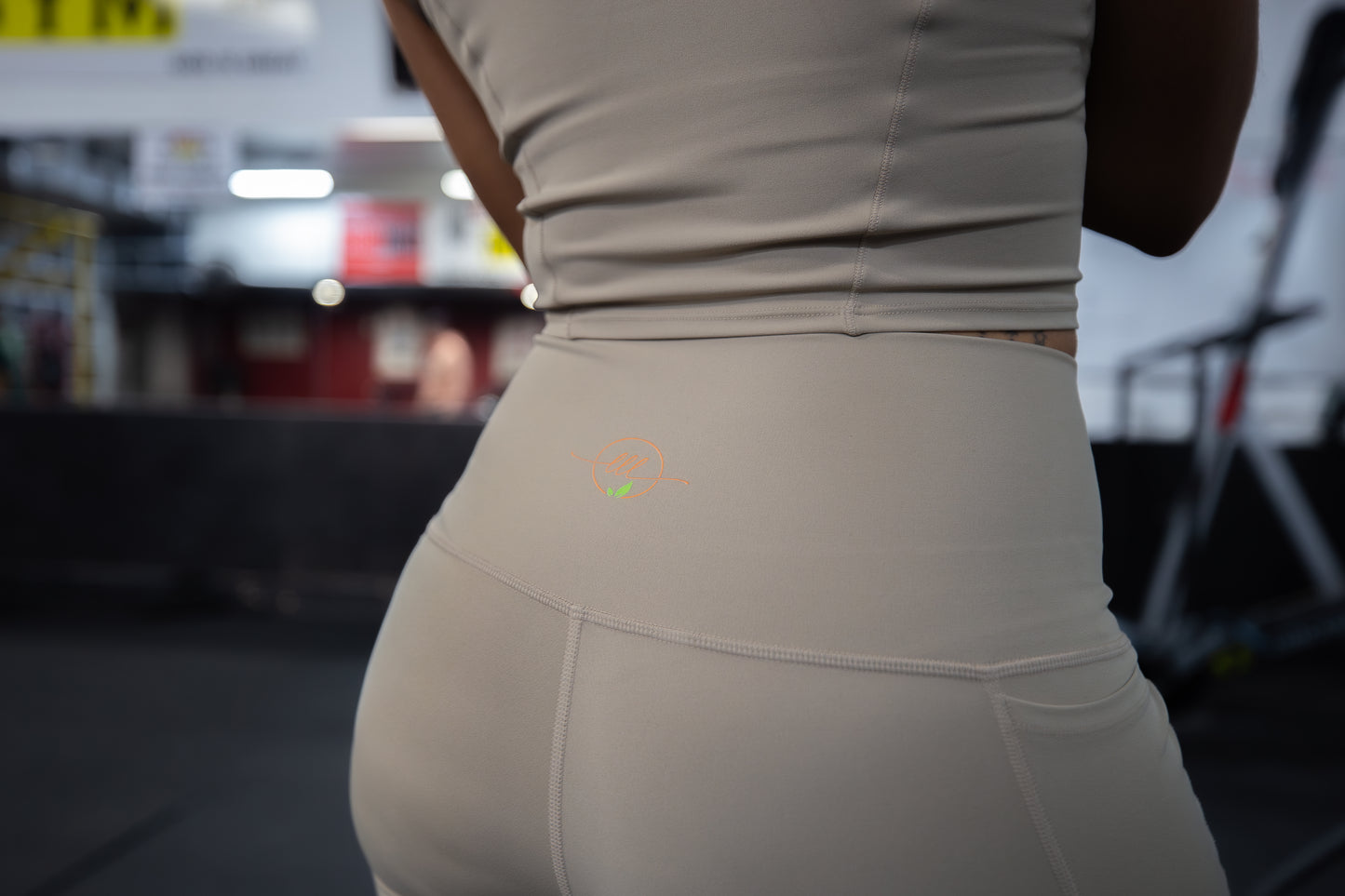 High-Waist Biker Shorts with Side Pocket